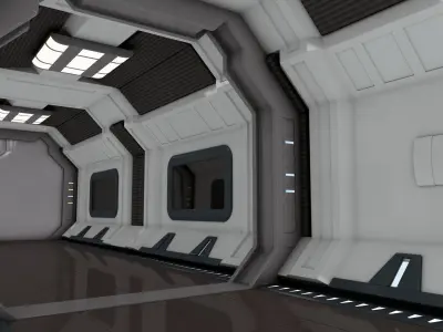 SciFi Spaceship Corridor 7 MAX 3D model