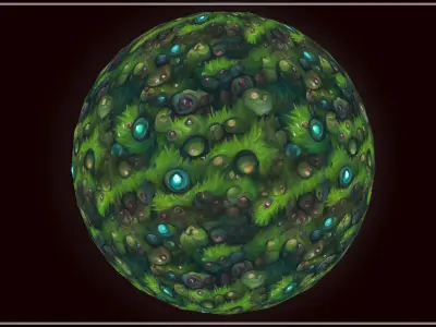 Grass Magic Forest Floor 20 TEXTURES Hand-painted Seamless ----- Texture