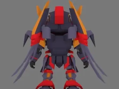 Super Mecha 18 - Jardean of Code Name M444R Low-poly 3D model