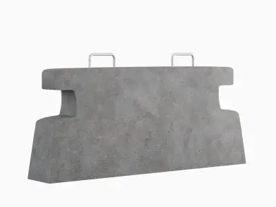Stone Barrier 03 Low-poly 3D model