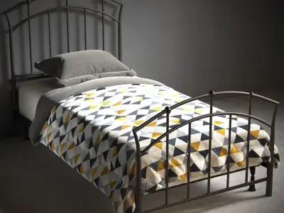 Beds - Collection 1 metal bed frame bedroom furniture sets home 3D Model Pack