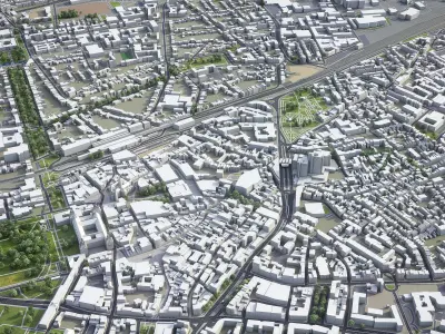 Bonn - City 3D Model Low-poly 3D model