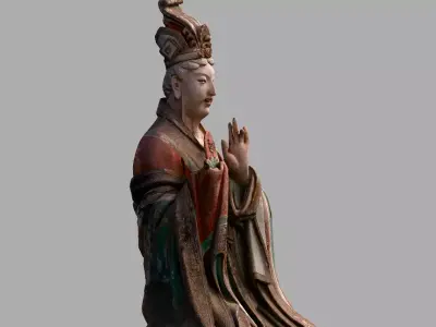 Deity Statue Sculpture13 3D model