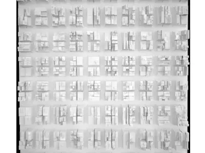 Cityscape Futuristic Exterior and Buildings Low-poly 3D model