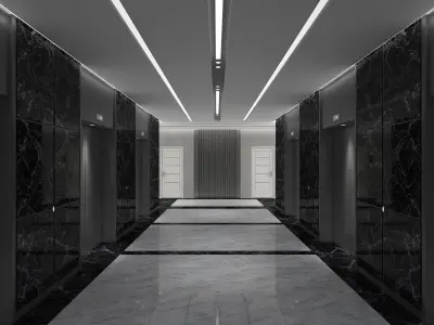 Hotel Corridor 3D model