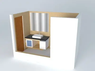 carol box with wooden door Free 3D model