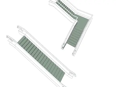 Concrete-Steel Stairs 2 3D model