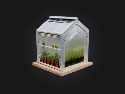 Mini Greenhouse Low-poly 3D model