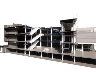 Commercial and Recreational complex 3D model