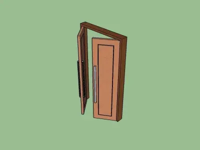 Doors wooden door 3D model