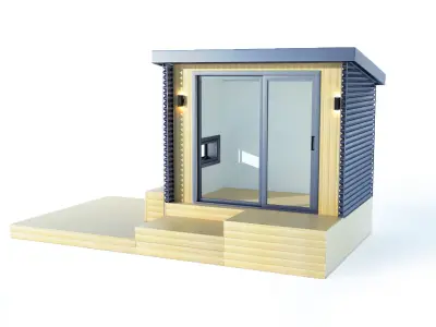 Backyard office Free 3D model