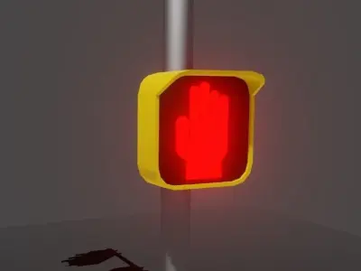 Traffic Light - Semafaro Low-poly 3D model