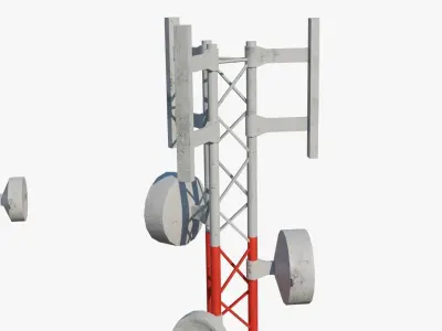 Rooftop Antenna Pack Low-poly 3D model