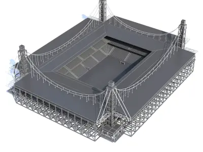 RheinEnergieStadion Cologne Euro 2024 Low-poly 3D model