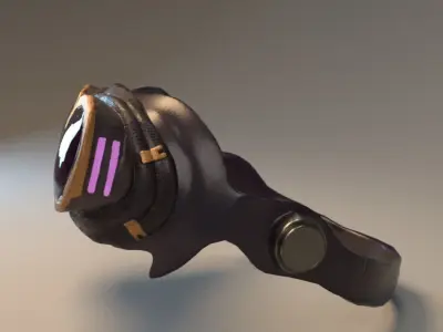 Futuristic Cyberpunk Goggles 3D model
