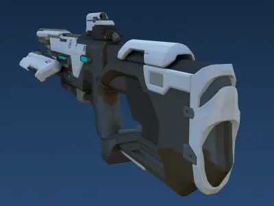 Plasma Assault Rifle Low-poly 3D model