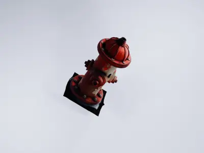 Stylized Fire Hydrant - Low Poly Static Visualization Asset 3D model