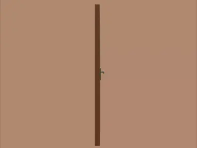 Ornamental Wooden Door PBR 3D model