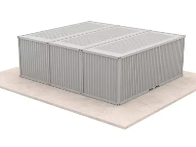 Battery Storage System Containers 3D model