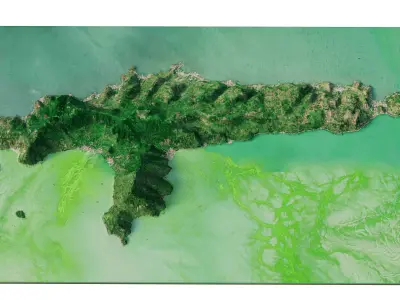 Talim island full 3d terrain 3D model