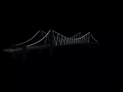 Suspension Bridge 3D model