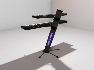 Keyboard Stand with lighting logo Low-poly 3D model