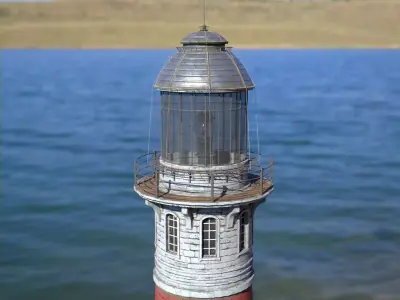 Lighthouse Low-poly 3D model 13
