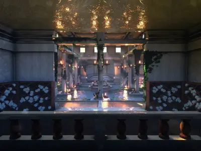 Ancient Greek Bathhouse 3D model