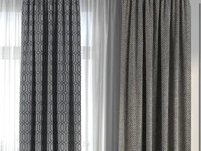 Curtain Set 281 3D model