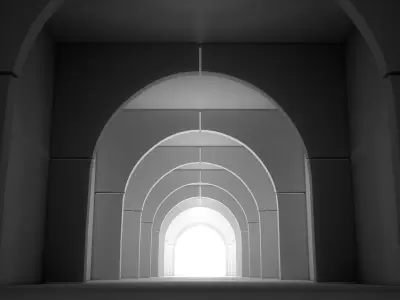 Sci Fi Hallway Interior 3D model