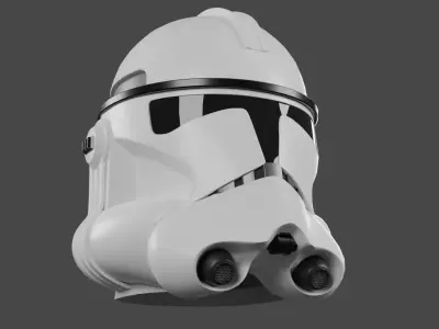 Star Wars Clone Trooper Helmet Low-poly 3D model