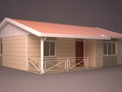 HOME house with roof 3D model