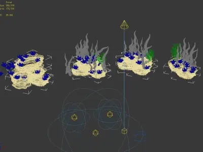Undersea-Dragon Palace Hall-Props-Plants 3D model