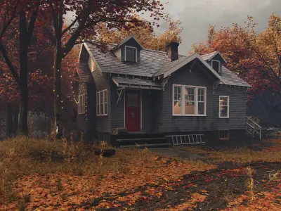 Grey House 3D model