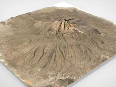 Volcano Tunupa Bolivia 3D model