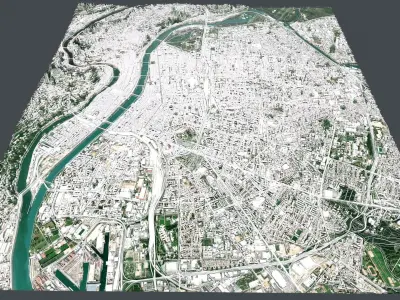 Cityscape Lion France  3D model