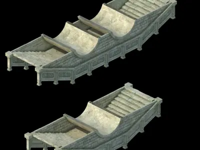 Game Architecture - Stone Bridge 12 3D model