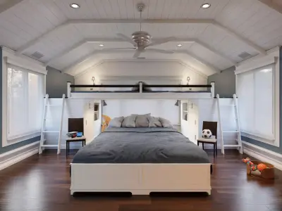 Beach Style Bedroom 3D model