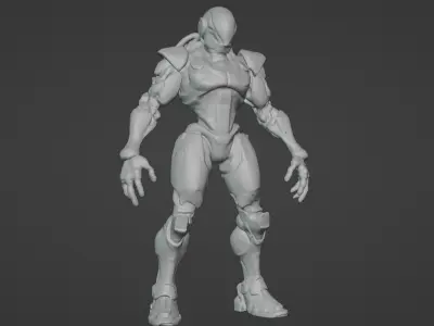 Sci-Fi Morphed Cyborg Sculpture  3D print model