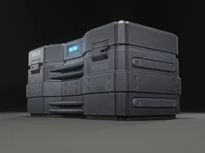 Military Case Low-poly 3D model