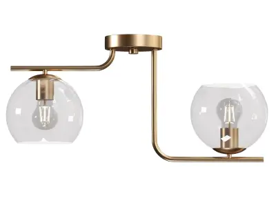 Bedonia 2 Light Glass Semi Flush Mount 3D model
