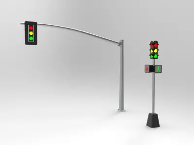 Street Traffic light 3D model