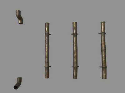 Multi Game Engine AAA Quality PBR Asset -  Drain Pipe Low-poly 3D model