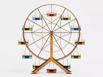 -Ferris Wheel- Colorful- 3D model