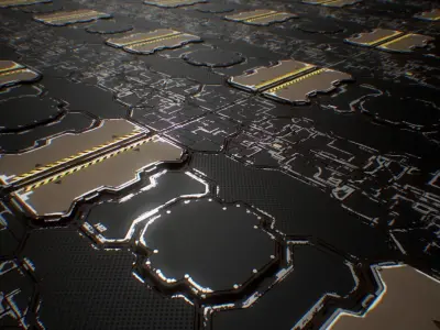 PBR Sci-Fi Spaceship Texture 09 Low-poly 3D model