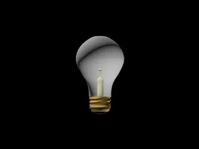 LightBulb Gld Frstd Free 3D model