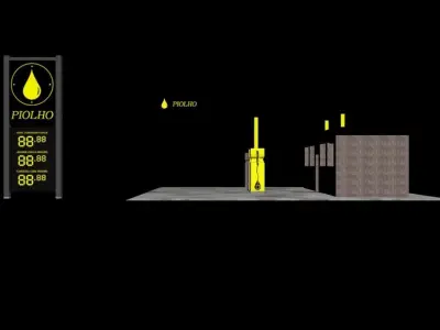 Postos de Combustiveis Piolho Versao 01 3D model