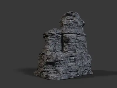 Cliff Rock Low-poly 3D model
