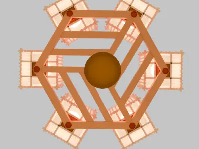 Japanese chandelier 3D model