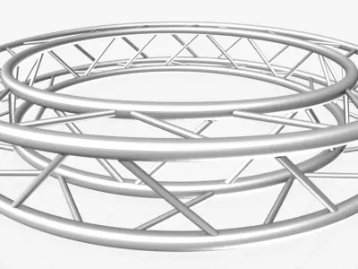 Circle Square Truss - Full diameter 200cm 3D model